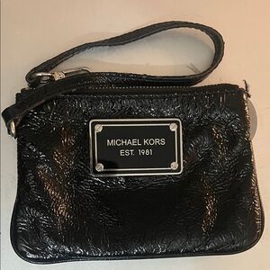 Michael Kors Leather Black Wristlet